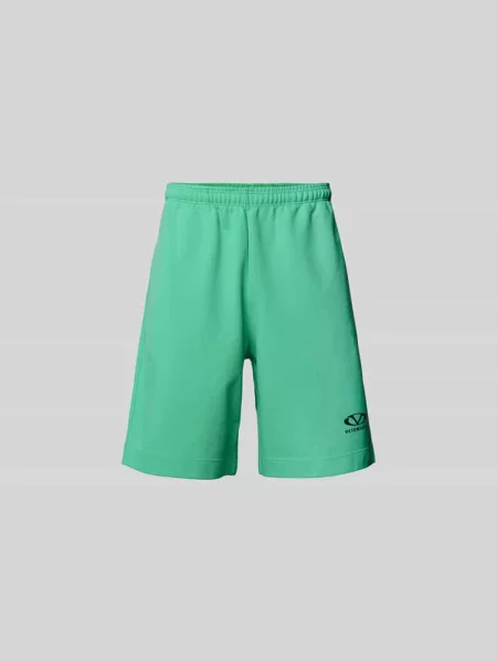Szorty dresowe z nadruk z logo Vetements zielone