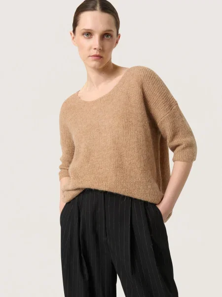 SOAKED IN LUXURY Pulover Tuesday temno bež