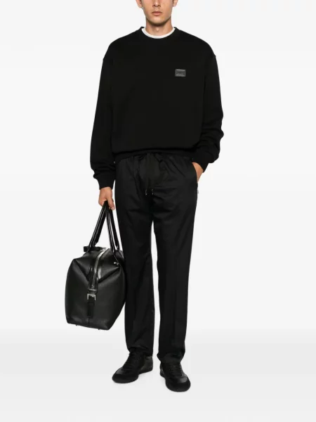 Hlače Dolce & Gabbana s autogramom crna