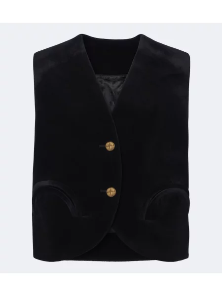 Vestă Blazé Milano de catifea negru