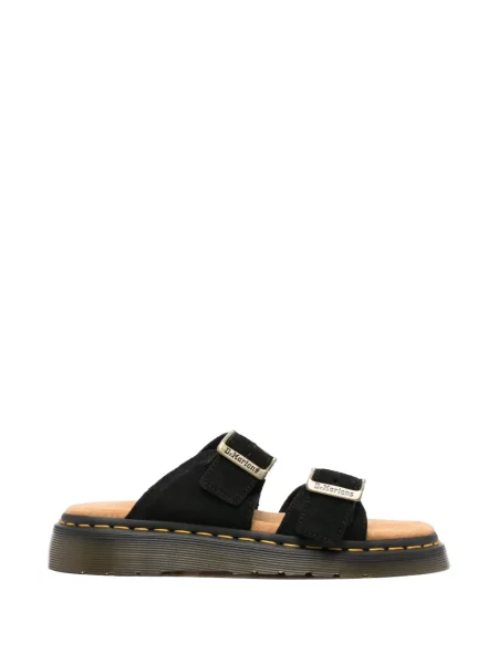 Sandale Dr. Martens fără toc cu cataramă negru
