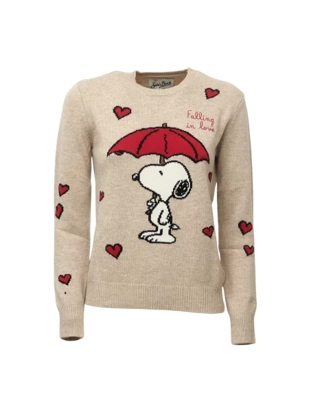 Sweter Mc2 Saint Barth wełniany beżowy