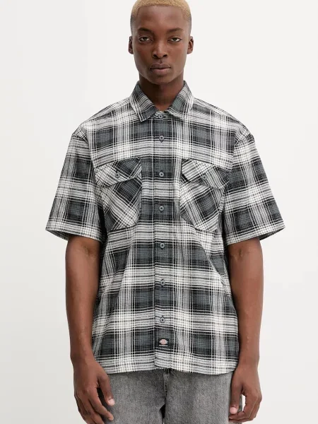 Košile Dickies regular s klasickým límcem modrá