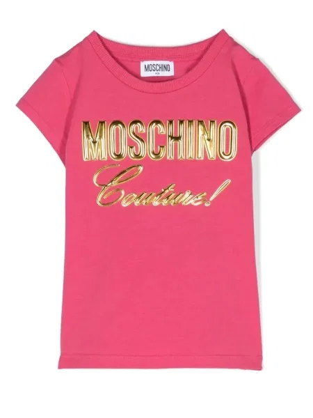Koszulka dziecięca Moschino różowa