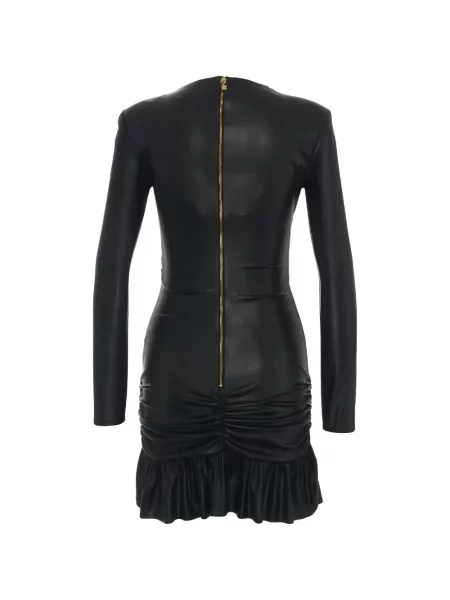 Rochie mini Elisabetta Franchi cu volane negru