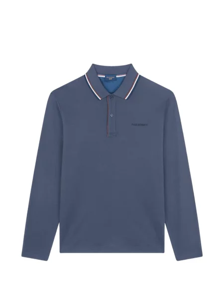 Tricou polo Paul & Shark cu autograf albastru