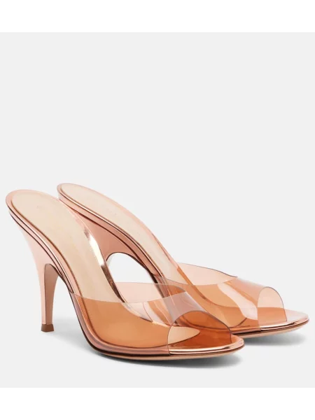 Papuci tip mules Gianvito Rossi din piele maro