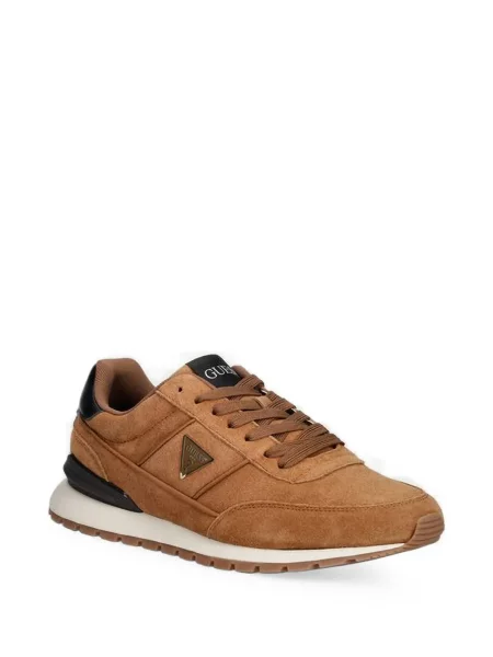Sneakerși Guess cu autograf maro
