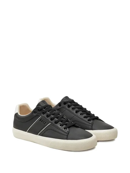Sneakerși Hugo cu șireturi din dantelă negru