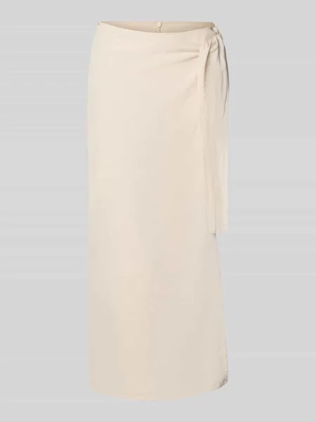 Spódnica lniana w stylu kopertowym Milano Italy