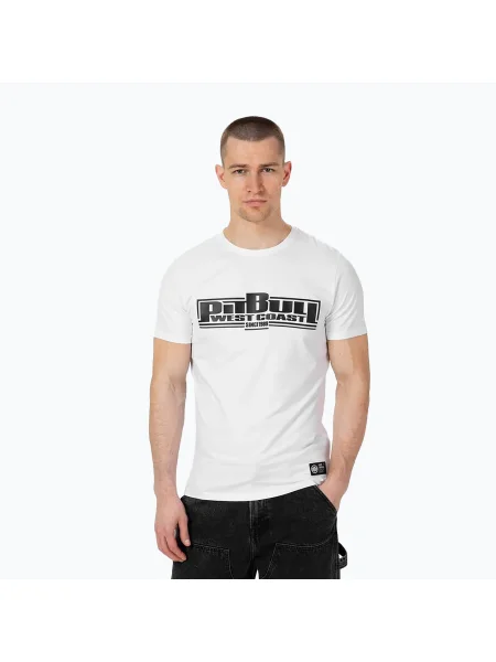 Tricou pentru bărbați Pitbull Classic Boxing alb