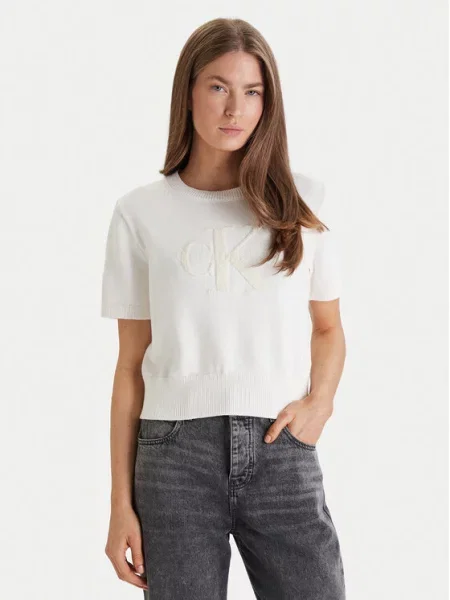 Calvin Klein Jeans Pulover Chunky bež