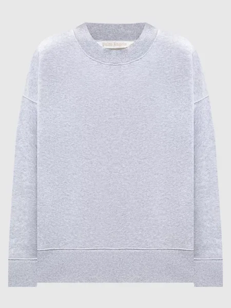 Утеплений світшот з принтом логотипа Palm Angels S сірий