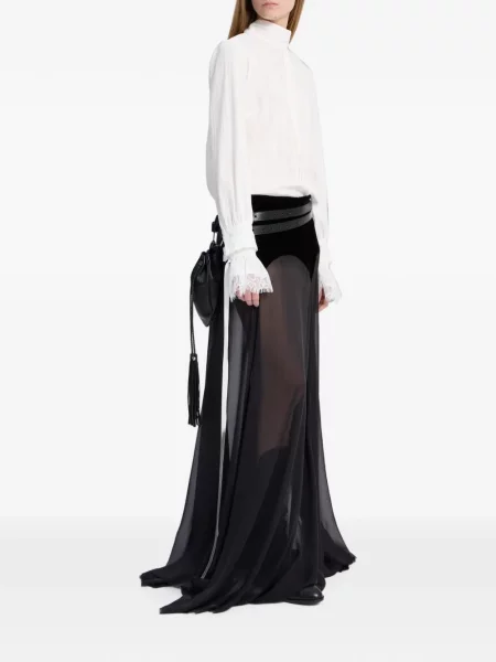 Bluză Ann Demeulemeester cu legături alb