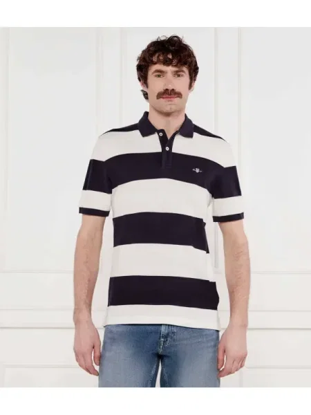 Gant Tenisz póló BLOCK | Regular Fit kék