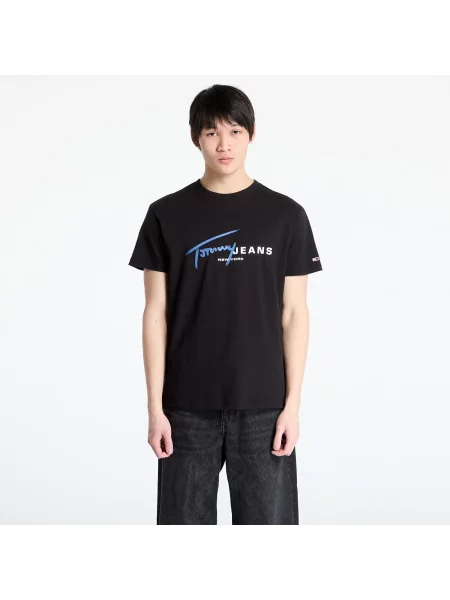 Тениска Tommy Jeans Regular Signature Dna Tee Black S черно