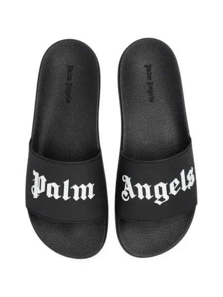 Papuci Palm Angels cu imagine negru