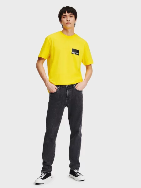 Прямі джинси Karl Lagerfeld Jeans бавовна/еластан чорний