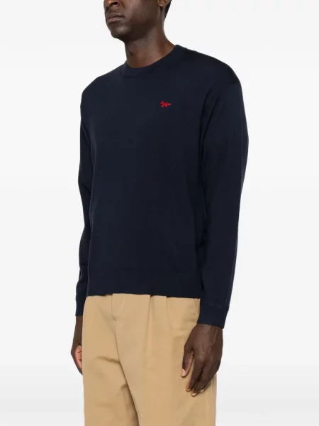 Pulover Maison Kitsune albastru