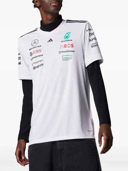 Sală de gimnastică tricou Adidas din jerseu cu model camuflaj alb