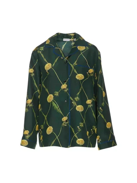 Koszula nocna Burberry z nadrukiem zielona