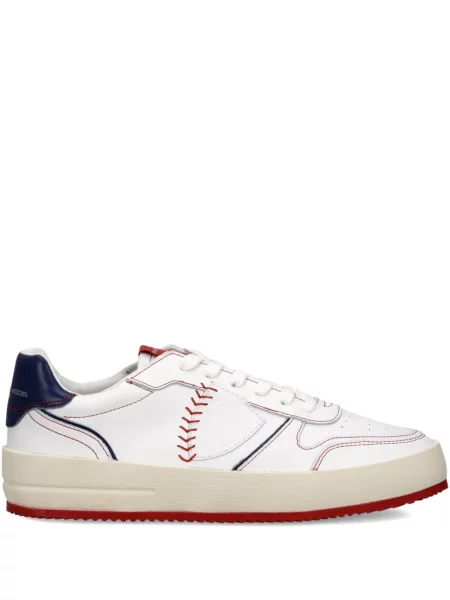 Sneakerși Philippe Model Paris cu platformă alb