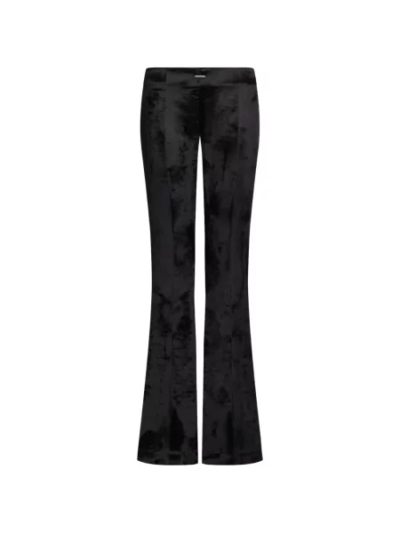 Pantaloni Dondup de catifea evazate negru