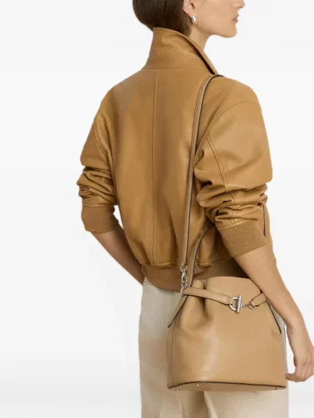 Кожена чанта Lauren Ralph Lauren кафяво