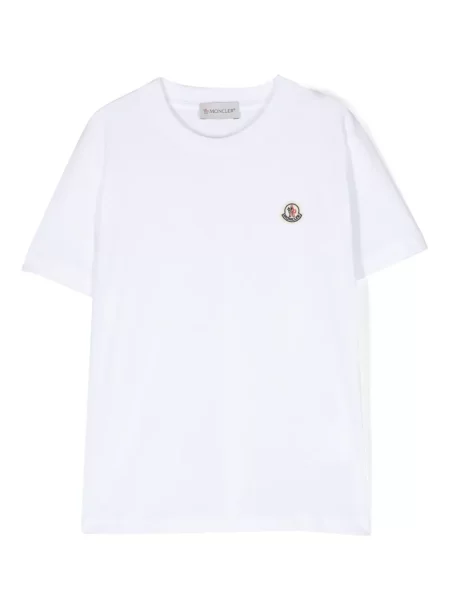 Koszulka dziecięca Moncler Enfant biała