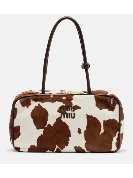 Torebka Miu Miu z nadrukiem biała