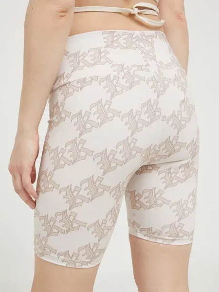 Kraťasy Karl Kani hladké high waist béžová