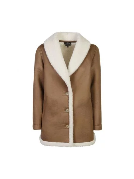 A.P.C. kurtka Manteau Vanessa przejściowa brązowy