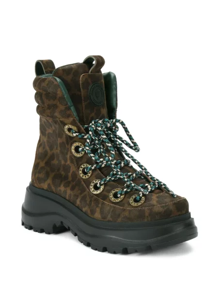 Botine Kurt Geiger London cu model leopard de cristal maro