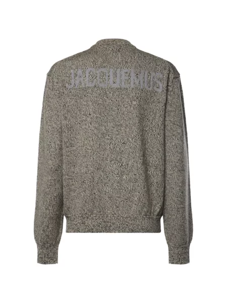 Cardigan Jacquemus de lână cu autograf gri