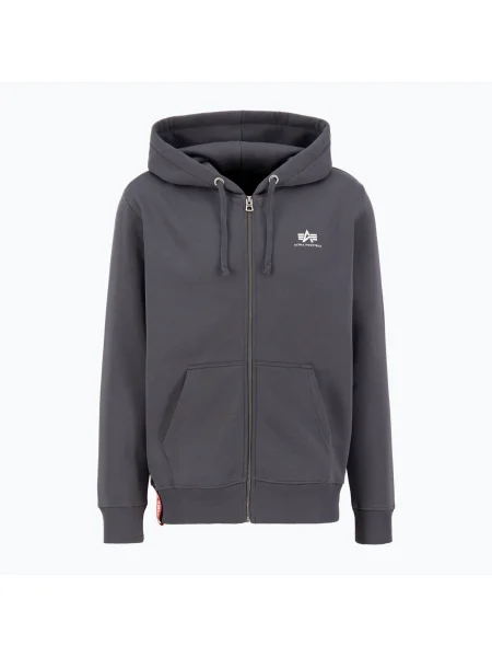 Alpha Industries мъжки Basic Zip SL винтидж суитшърт сив