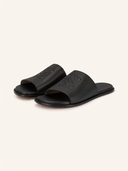 Loewe Klapki Flex Anagram schwarz czarne
