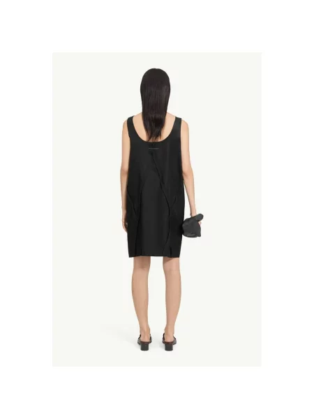 Sukienka mini Mm6 Maison Margiela z dekoltem w serek czarna