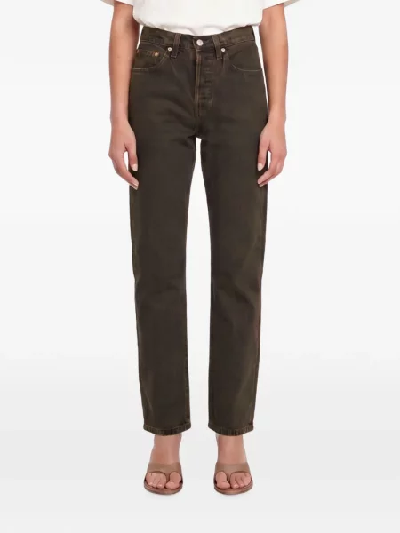 Decupat blugi drepți Levi's® zdrențuiți conici albastru