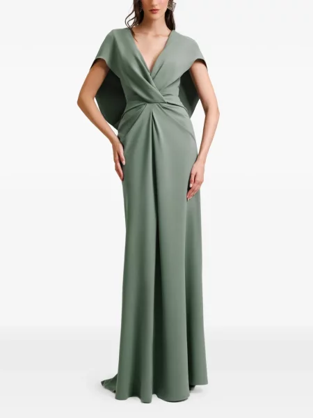 Rochie maxi Gemy Maalouf drapată de costum verde