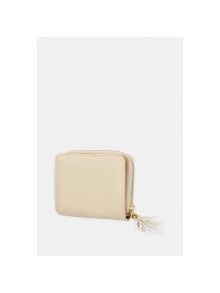 Love Moschino portfel z imitacji skóry beżowy