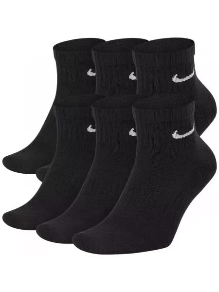Nike Everyday Cushioned 6 pár fekete/fehér zokni. Méret: EU fehér