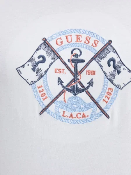 Футболка Guess MARINA з аплікацією білий