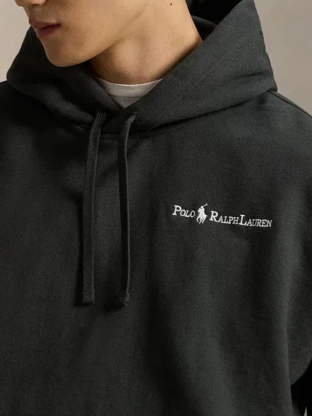 Свитер Polo Ralph Lauren с капюшоном с принтом черный
