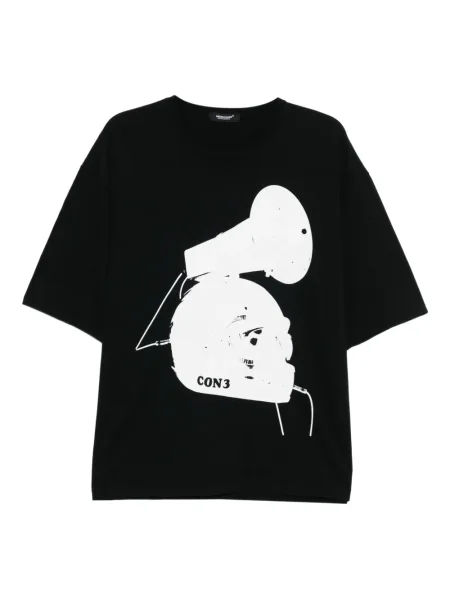 Tricou Undercover cu decolteu rotund negru