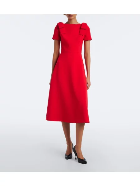 Rochie midi Carolina Herrera cu funde roșu