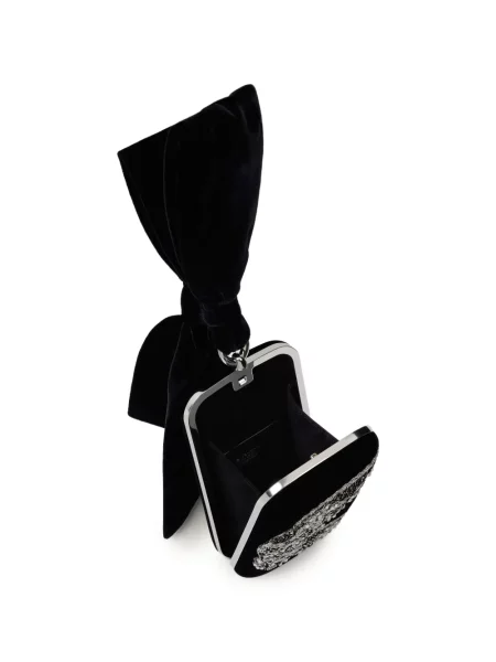Geantă plic Givenchy cu broderie din satin negru