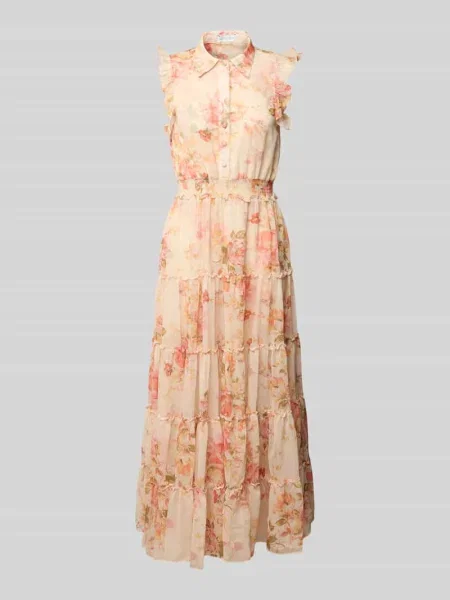 Sukienka koktajlowa z falbanami Adlysh różowa