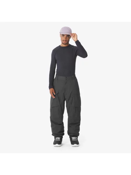 Spodnie narciarskie i snowboardowe i damskie Quechua Pad oversize szare