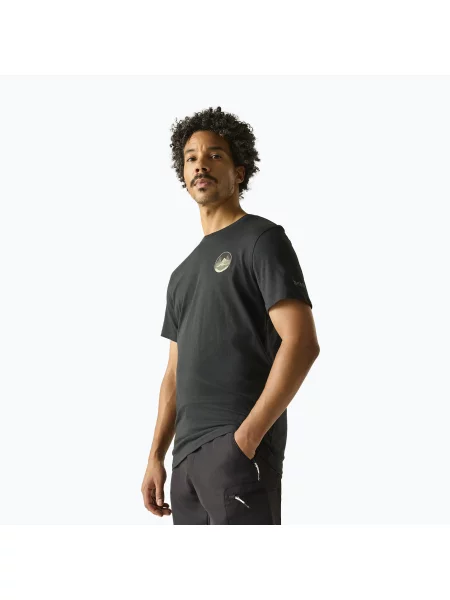 Мъжка тениска за трекинг REGATTA Breezed ash черно