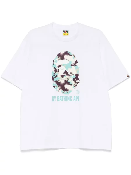 Tricou A Bathing Ape® cu imagine alb